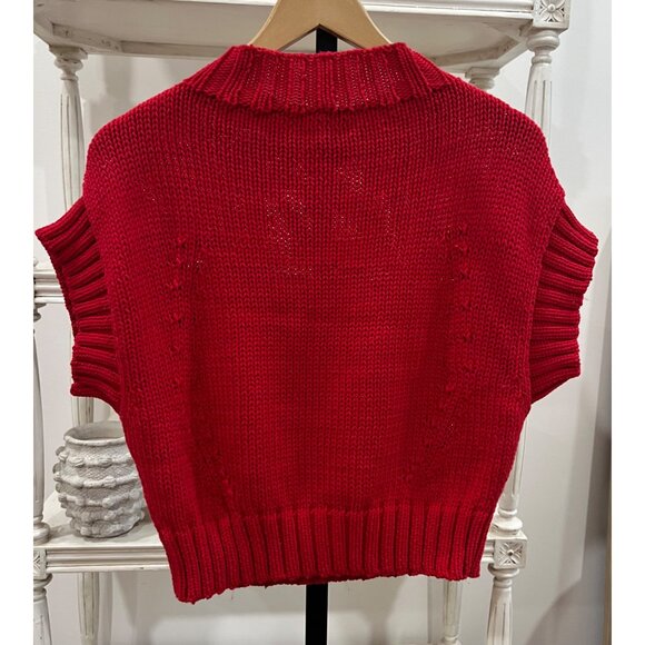 Anthropologie Maeve Pippa Mock-Neck Sweater Tee Sweet Heart Sz Small - Picture 7 of 7